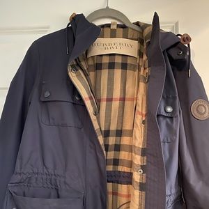 Burberry Navy Rain Jacket